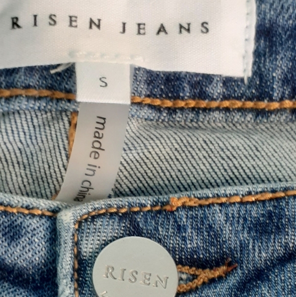 Risen Denim Midi Skirt with Pockets. New W/Tags.Size S - Picture 3 of 9